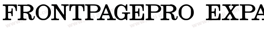 FrontPagePro Expande字体转换